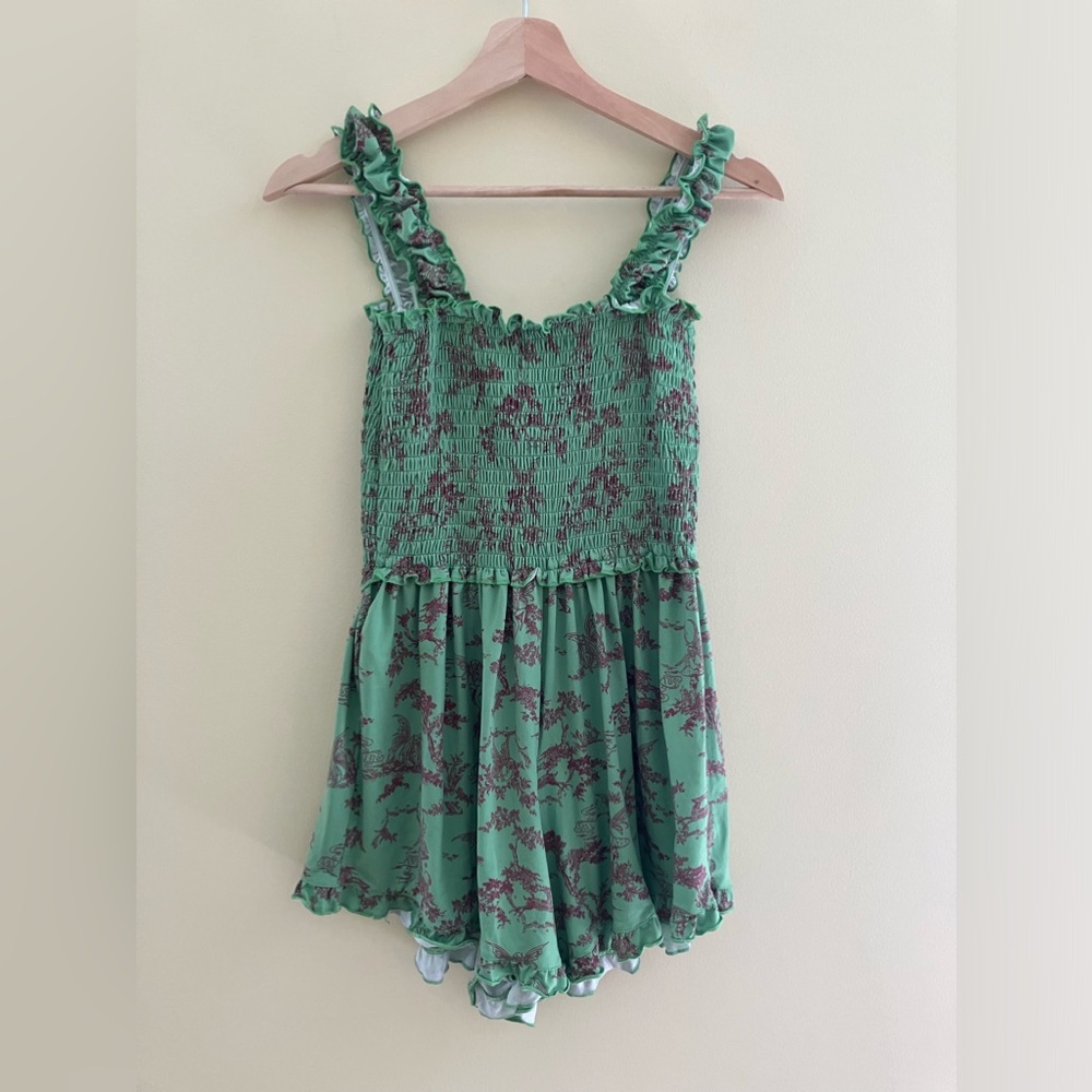 Urban Outfitters Tova Smocked Romper Size Small New Without Tags - Picture 4 of 4
